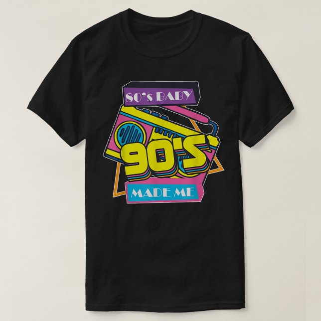 Camiseta Born 80s Party Radio Disco 1980s Music Retro  (Frente do Design)