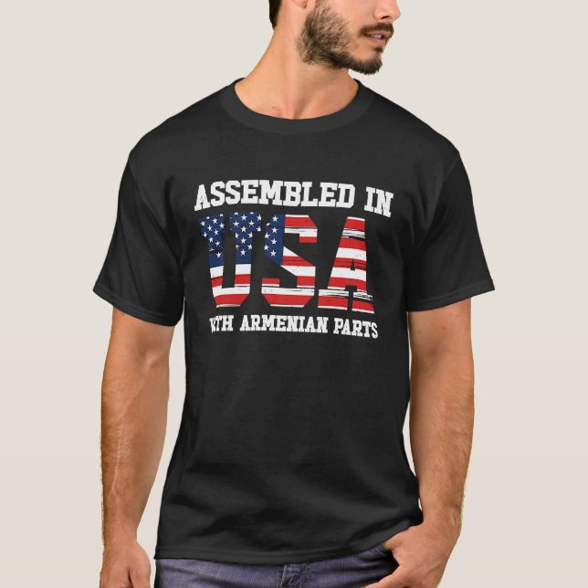 Camiseta Born Armenian Armenia American USA Citizenship (Frente)