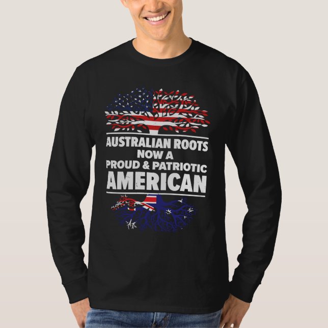 Camiseta Born Australian Australia American USA Citizenship (Frente)