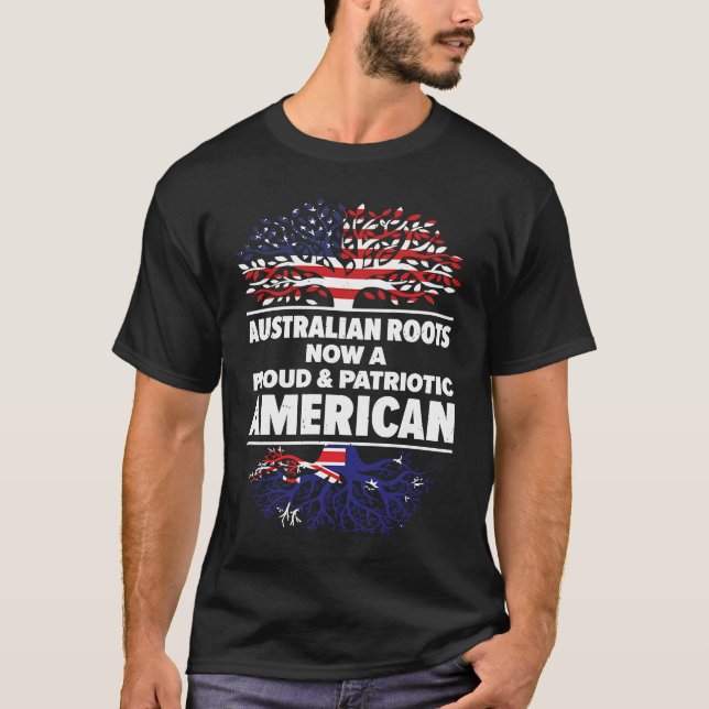Camiseta Born Australian Australia American USA Citizenship (Frente)
