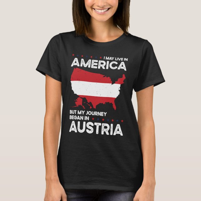 Camiseta Born Austrian Austria American USA Citizenship  1 (Frente)