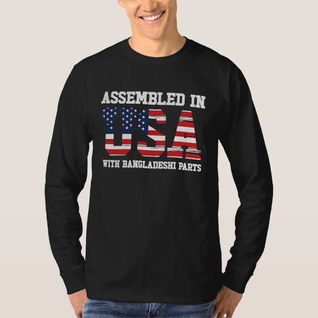 Camiseta Born Bangladeshi Bangladesh American USA Citizensh (Frente)