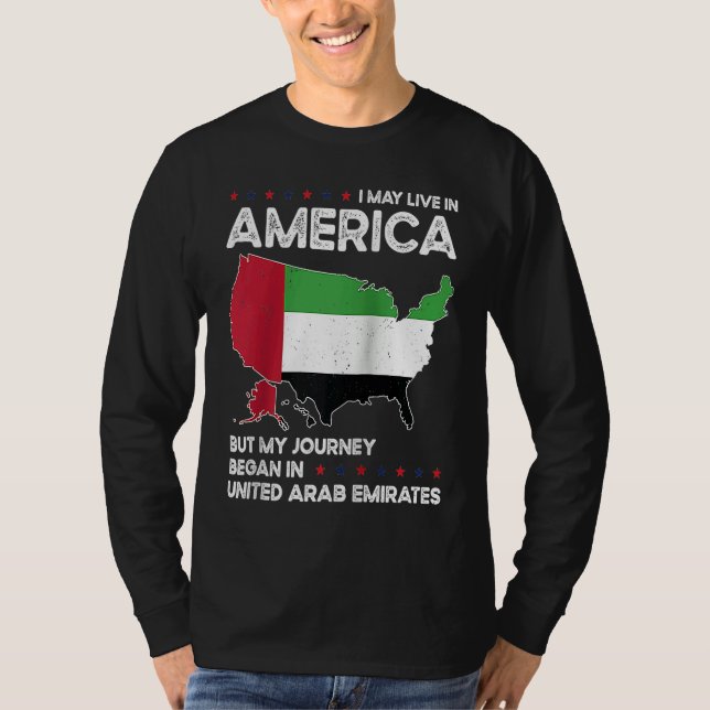 Camiseta Born Emirati United Arab Emirates American USA Cit (Frente)