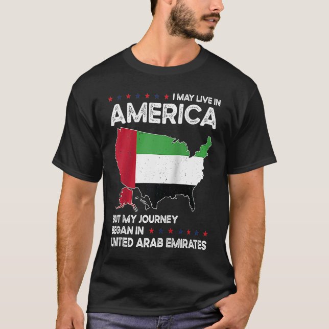 Camiseta Born Emirati United Arab Emirates American USA Cit (Frente)