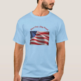 Camiseta Born Free Stay Proud Bandeira Americana