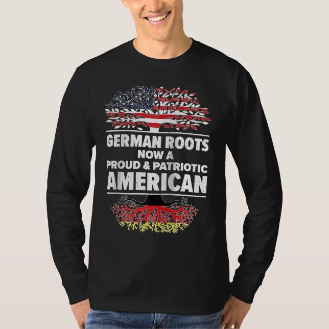 Camiseta Born German Germany American USA Citizenship Ragla (Frente)