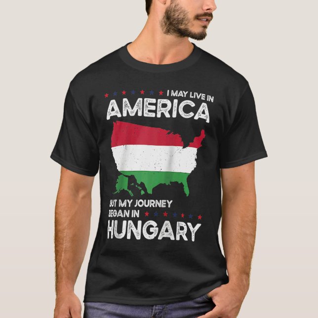 Camiseta Born Hungarian Hungary American USA Citizenship Ra (Frente)