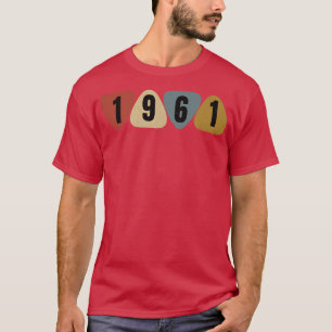 Camiseta Born In 1961 Guitarist Guitar Pick Music Birthday
