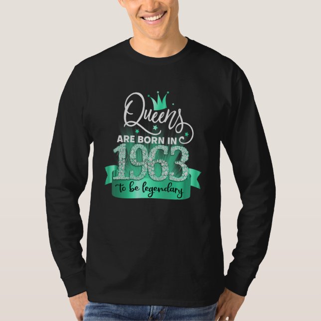 Camiseta Born in 1963 I Black Turquoise Party Outfit & Acce (Frente)