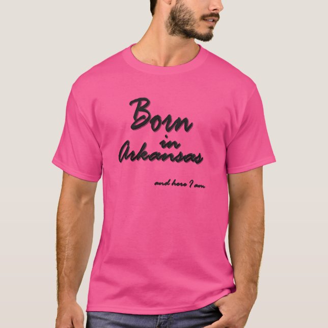 Camiseta Born In Arkansas US State Nature State NWA My Stat (Frente)