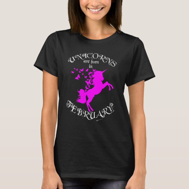 Camiseta Born in January Butterflies N Unicorns Magical Fai (Frente)