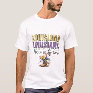 Camiseta Born In The Boot Mardi Gras