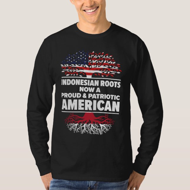Camiseta Born Indonesian Indonesia American USA Citizenship (Frente)