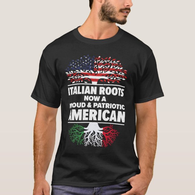 Camiseta Born Italian Italy American USA Citizenship (Frente)