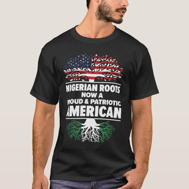 Camiseta Born Nigerian Nigeria American USA Citizenship (Frente)