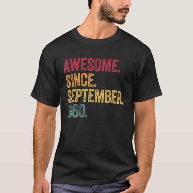Camiseta Born September 1960 60Th Birthday Gift (Frente)
