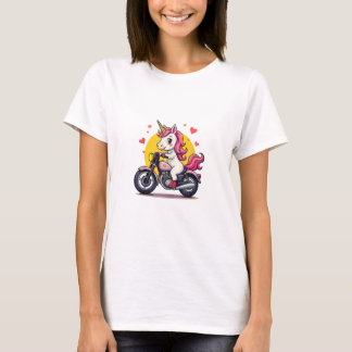 Camiseta Born To Bike Unicorn I Motorcycle Fan Biker Fun Ta