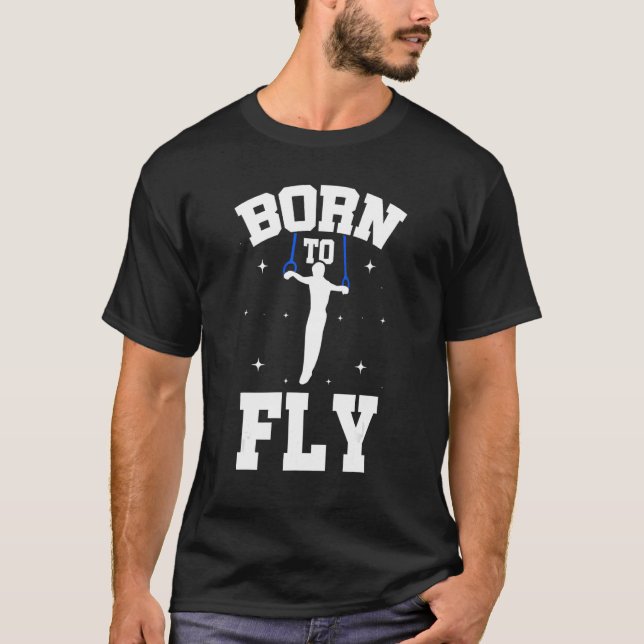 Camiseta Born To Fly Graphic Acrobatics Acrobat Gymnastics  (Frente)