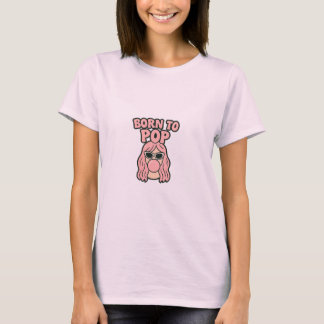 Camiseta Born to Pop – Retro Bubblegum Girl T-shirt