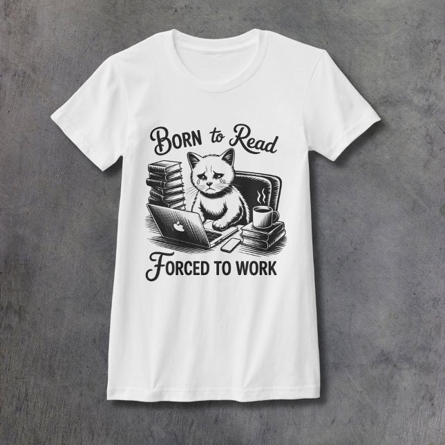 Camiseta Born to Read Women's Fitted (Criador carregado)