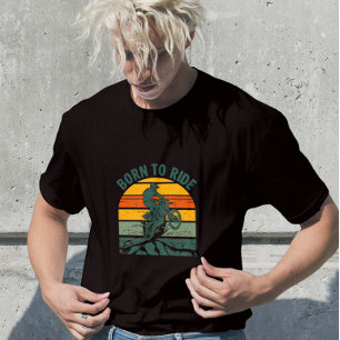 Camiseta Born To Ride Motocross Vintage