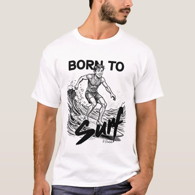 Camiseta Born To Surf (Frente)