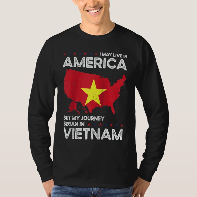 Camiseta Born Vietnamese Vietnam American USA Citizenship R (Frente)