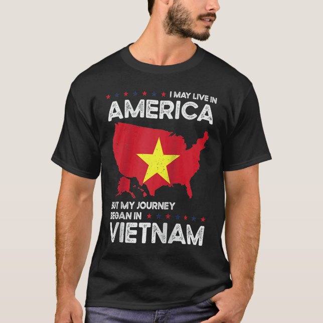 Camiseta Born Vietnamese Vietnam American USA Citizenship R (Frente)