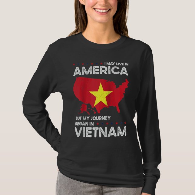 Camiseta Born Vietnamese Vietnam American USA Citizenship R (Frente)