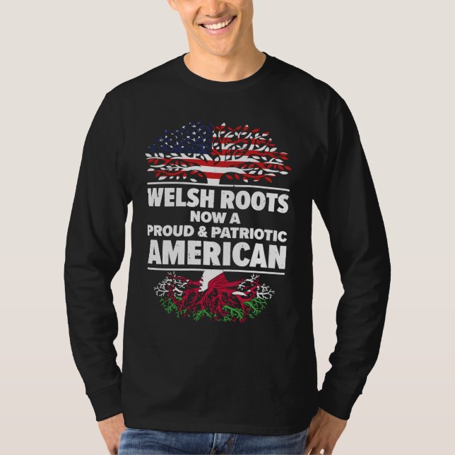 Camiseta Born Welsh Wales American USA Citizenship  1 (Frente)
