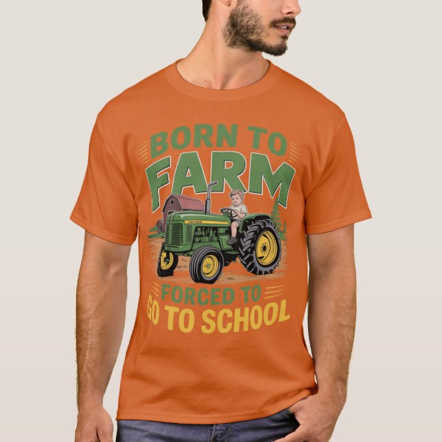 Camiseta Borno Farm Forcedo GoTo School Farmerractor Ranche (Frente)