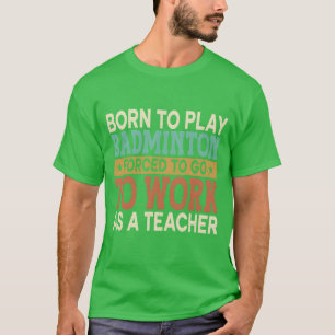 Camiseta Borno joga badminton na escola de esportes forçada