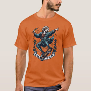 Camiseta Borno Skate Diversão Jesus Santo Skate Sarcasmo ra