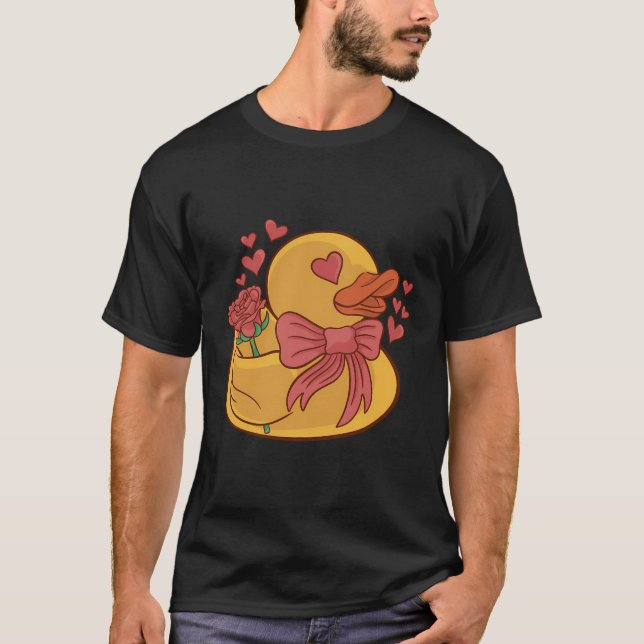 Camiseta Borracha dia de os namorados Patos Impressão Cuta  (Frente)