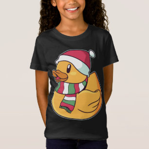 Camiseta Borracha do Xmas Duckie Duck Dom de Natal Bonito