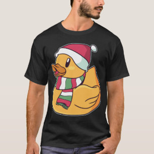 Camiseta Borracha do Xmas Duckie Duck Dom de Natal Bonito