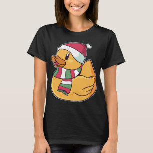 Camiseta Borracha do Xmas Duckie Duck Dom de Natal Bonito