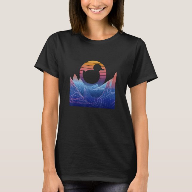 Camiseta Borracha espacial Vaporwave Rubber Ducky Rubber Du (Frente)