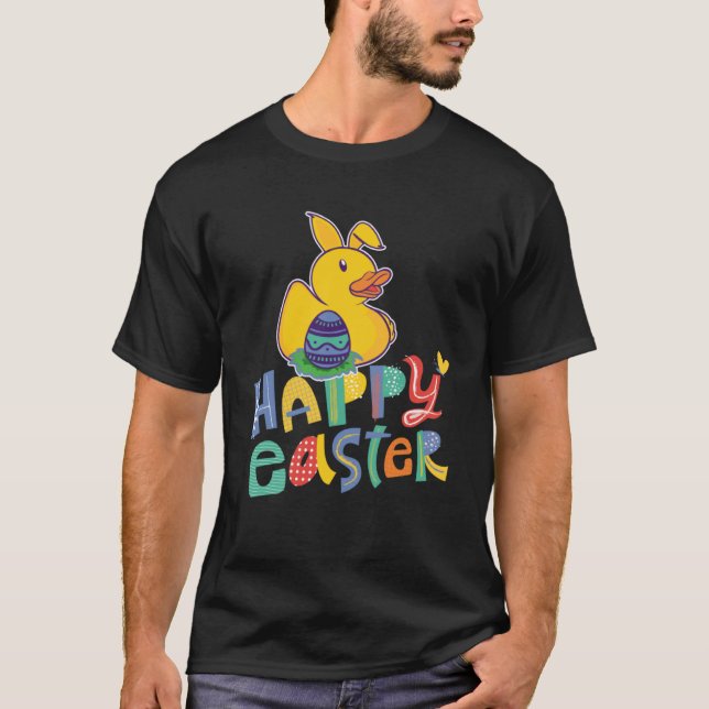 Camiseta Borracha felz pascoa Coelhinho de Ovos de Páscoa (Frente)