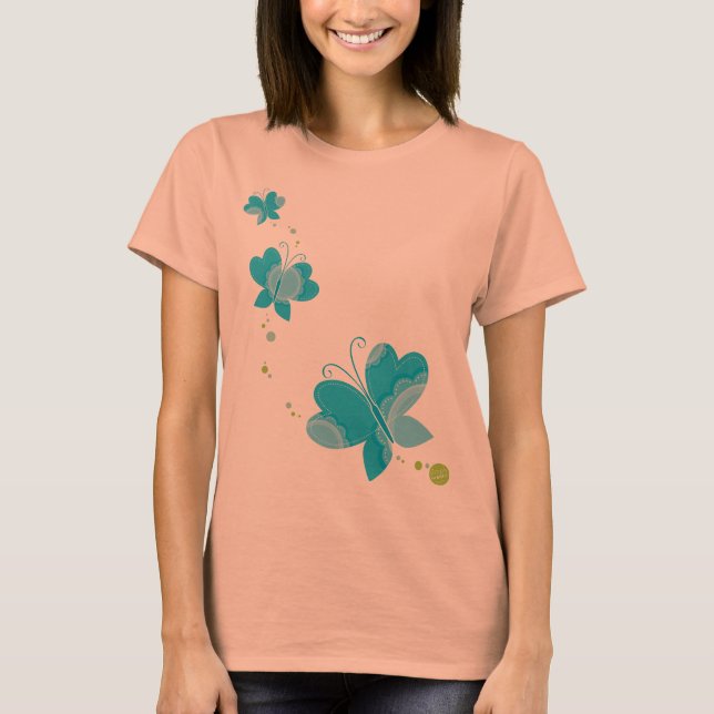 Camiseta BORRACHAS FLUTTERBY: séries de três 2 (Frente)