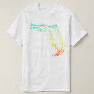 Camiseta borrão de derrame florida