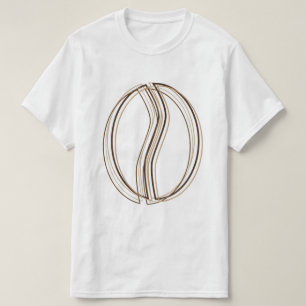 Camiseta borrão do feijão de café