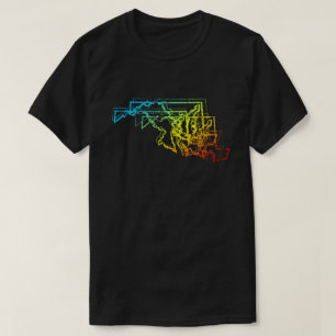 Camiseta borrão do frio de maryland