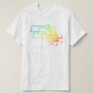 Camiseta borrão do frio de Massachusetts