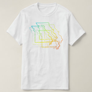 Camiseta borrão do frio de missouri