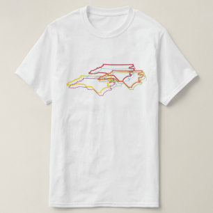 Camiseta borrão do orgulho da Carolina do Norte