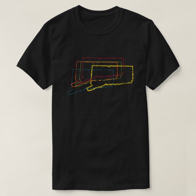 Camiseta borrão do orgulho de conexão (Frente do Design)