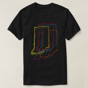 Camiseta borrão do orgulho de indiana
