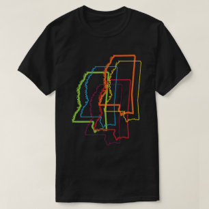 Camiseta borrão do orgulho de mississippi