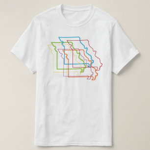 Camiseta borrão do orgulho de missouri